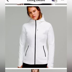 Lululemon Cross Chill Jacket Repellshield, white, size 10
